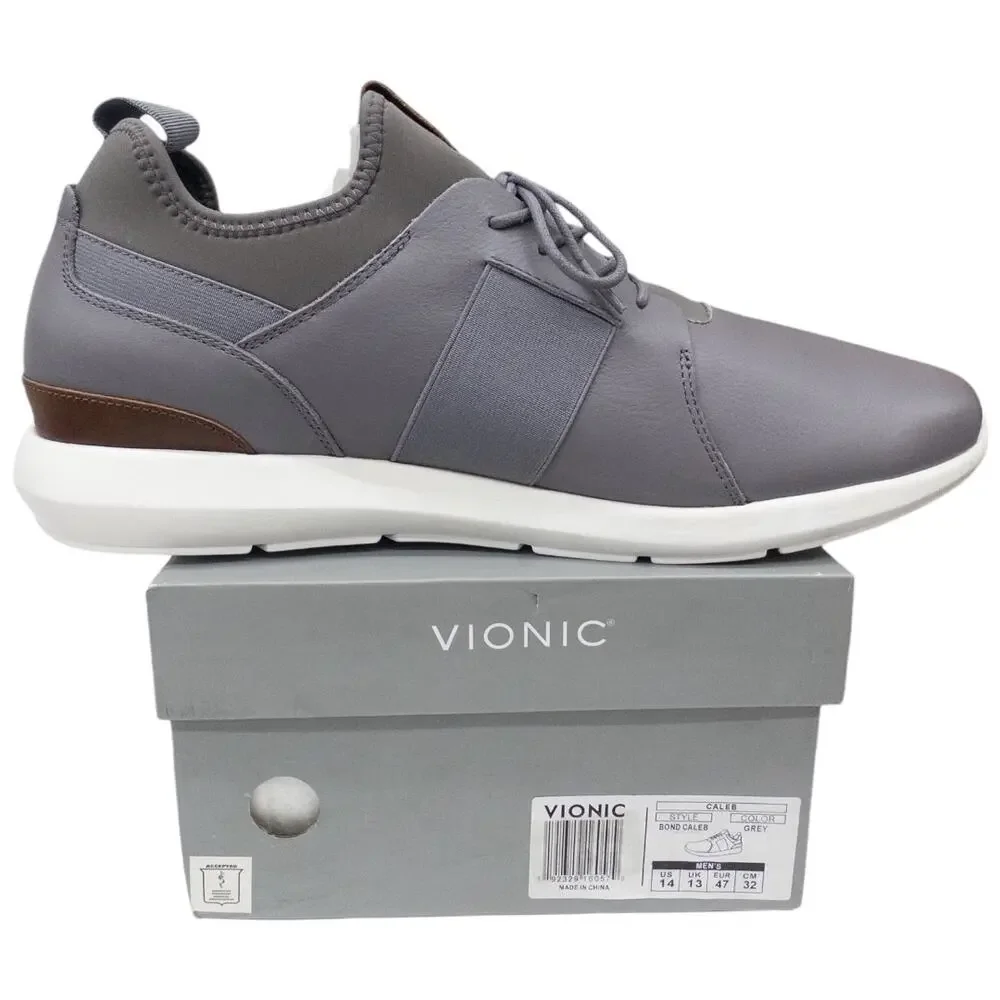 Vionic Men's Walking Sneaker Shoes Size 14 Gray Bond Caleb